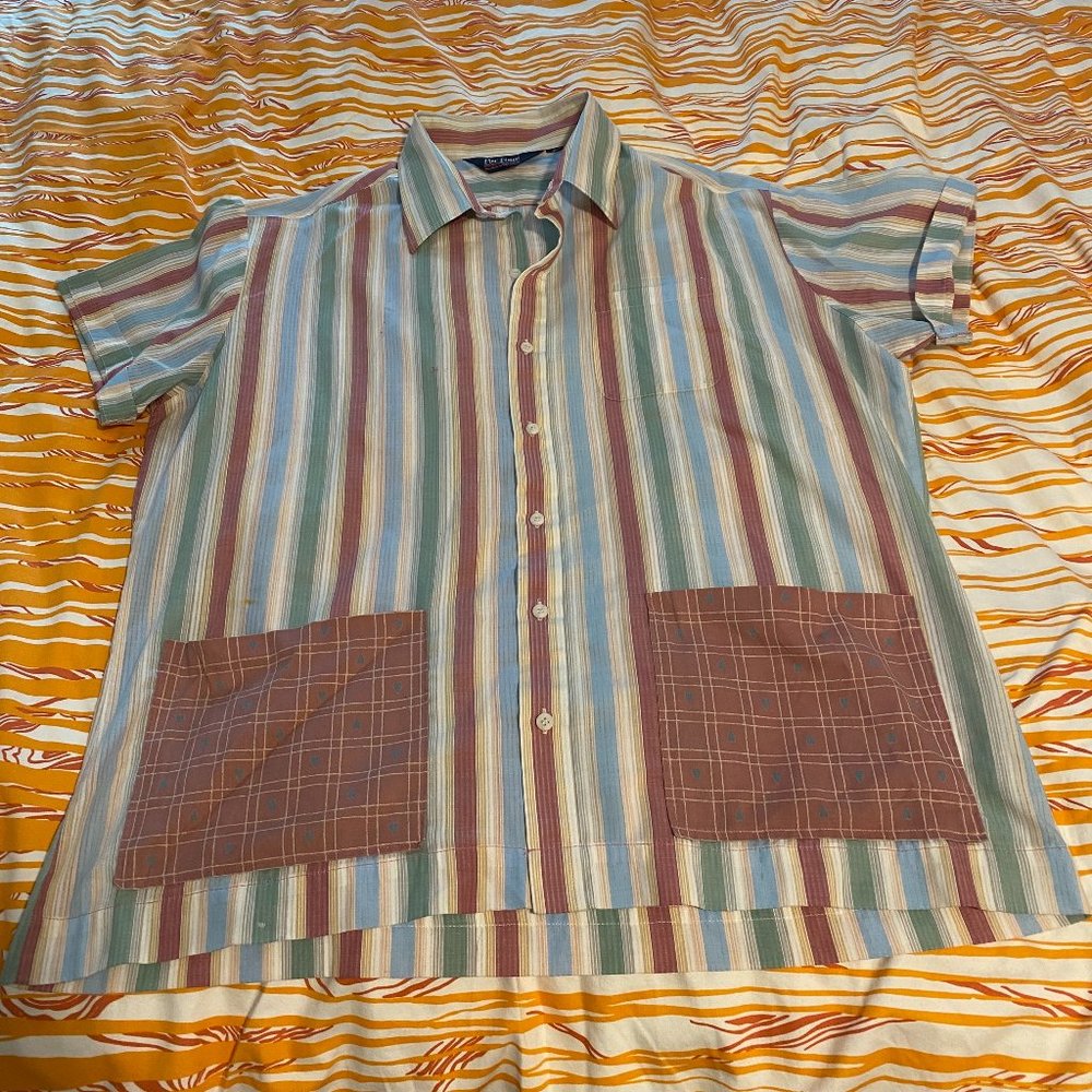 Vintage Par Four Sportswear Short-Sleeve Button-Up Shirt - "Men's" Medium